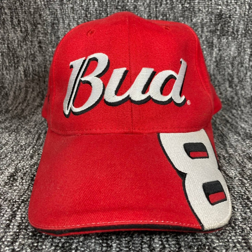 Winners‎ Circle Budweiser Hat Mens OSFA Red Dale Jr 8 NASCAR Racing Cap